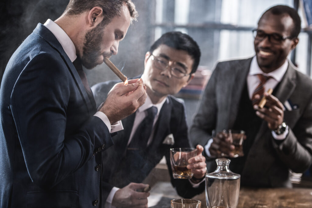 Business Men Smoking Cigars