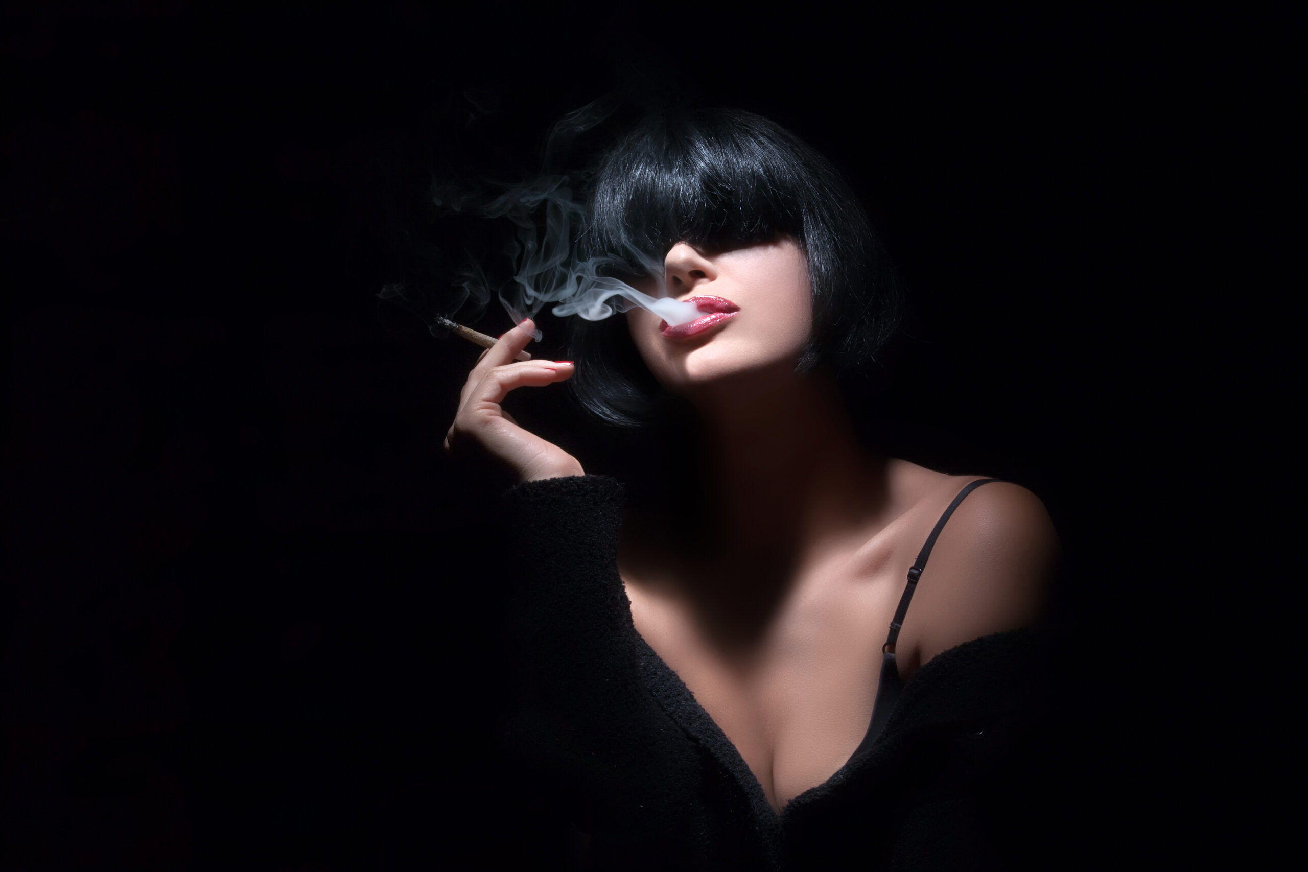 Woman Smoking Cigar